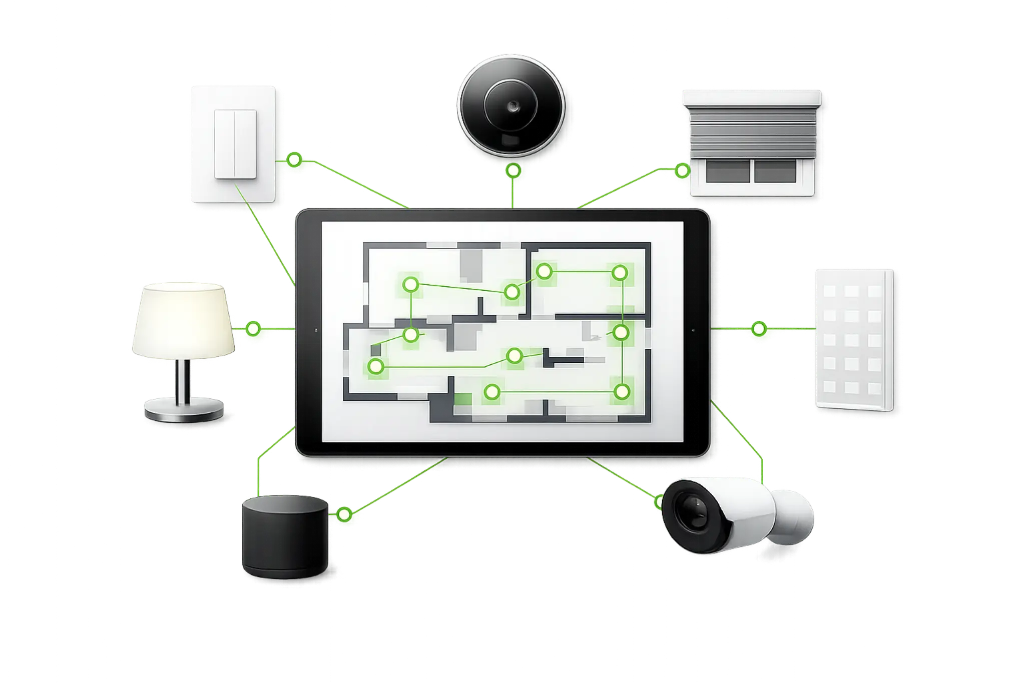 Smart home automation planner illustration